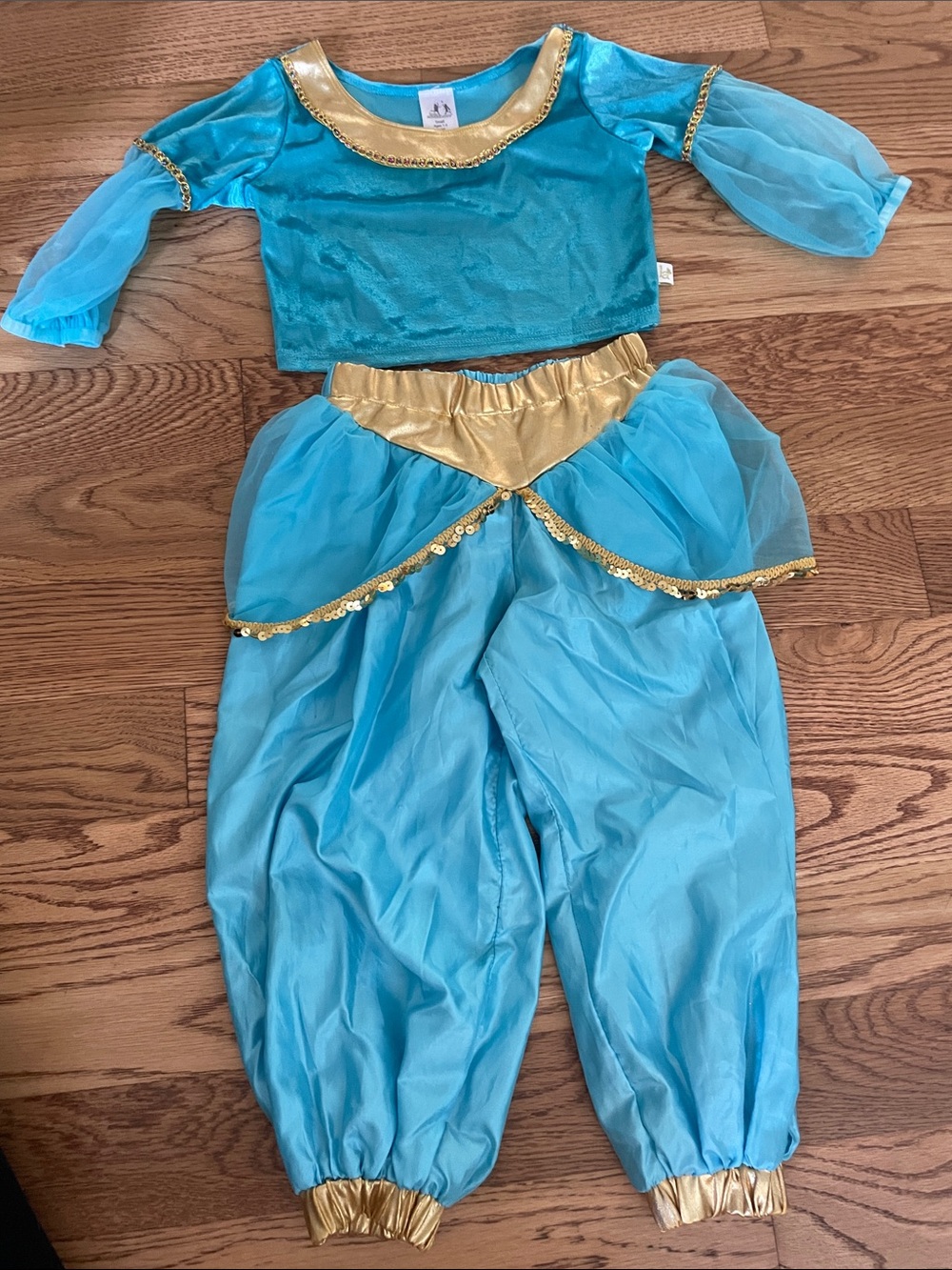 Kids Genie Costume in Teal and Gold - Children's Theater Outfit